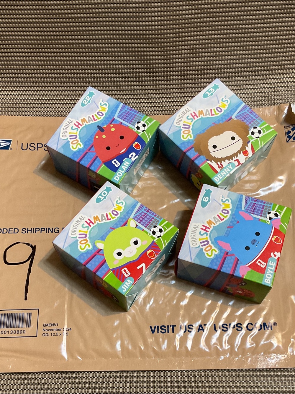 Squishmallows Boxed Mini Plush Set - Red, Green, Blue, Tan#9